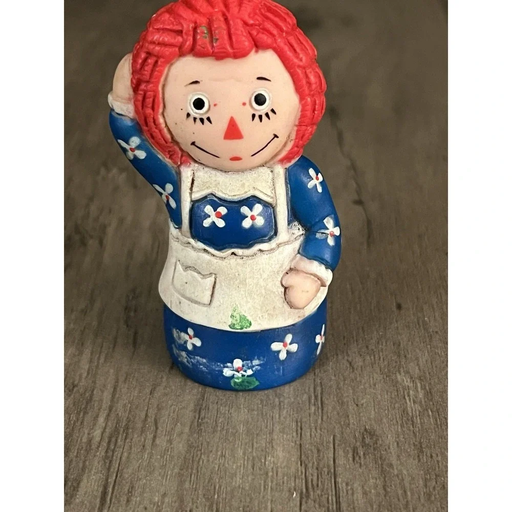 Vintage Raggedy Ann Rubber Finger Puppet 1972‎ Knickerbocker Good Condition